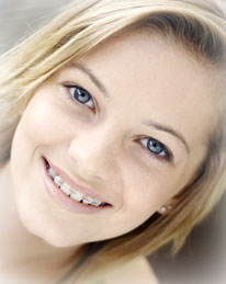 girl with braces smiling